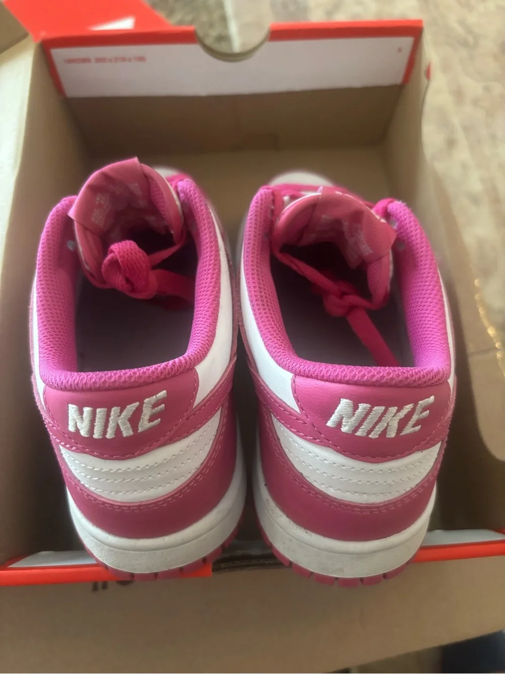 Nike Dunk Low GS White & Fuchsia Pink